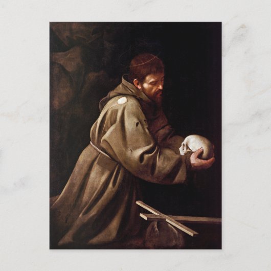 Saint Francis in Prayer - Caravaggio Briefkaart (Voorkant)