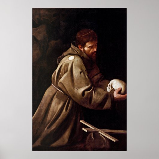 Saint Francis in Prayer - Caravaggio Poster (Voorkant)