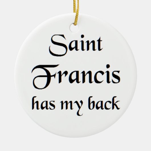 saint francis keramisch ornament (Voorkant)