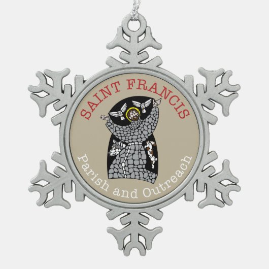 Saint Francis Logo Metal Ornament (Voorkant)