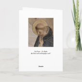 Saint Francis met Head Bowed Kaart (Achterkant)