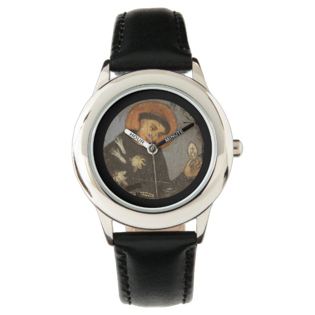 Saint Francis met White Lilies Horloge (Voorkant)