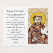 Saint Francis of Assisi Prayer Card  (Outside Unfolded)