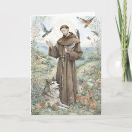Saint Francis of Assisi with Animals Kaart