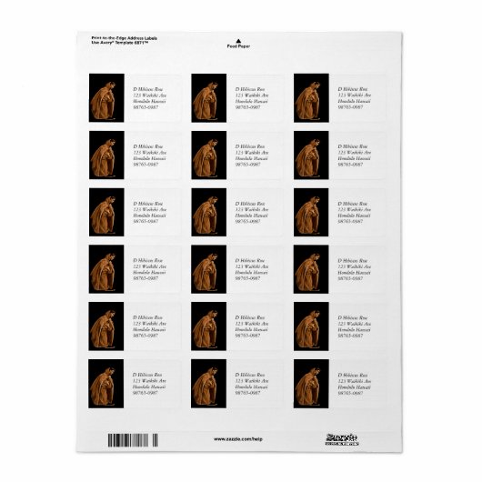 Saint Francis op Zijne Knees Etiket (Full Sheet)