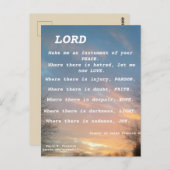 SAINT FRANCIS PRAYER BRIEFKAART (Voorkant / Achterkant)