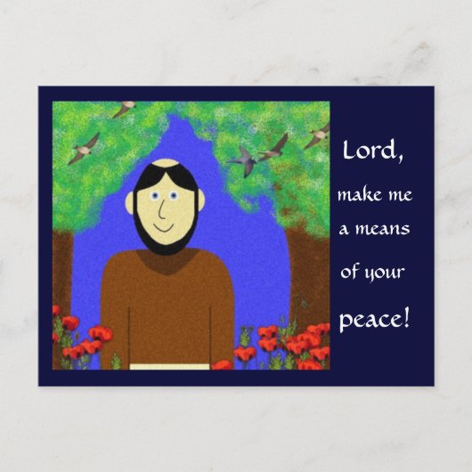 Saint Francis van Assisi Briefkaart (Voorkant)