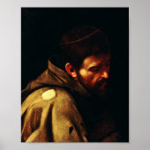 Saint Francis van Assisi door Caravaggio Poster (Voorkant)