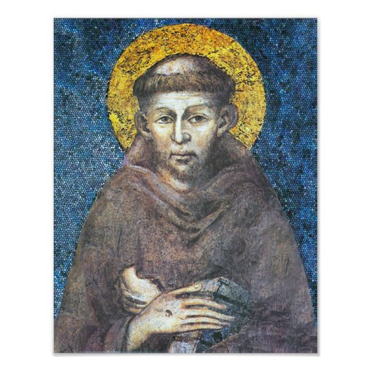Saint Francis van Assisi Foto Afdruk (Voorkant)