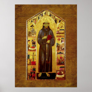 Saint Francis van Assisi Medieval Iconography Poster