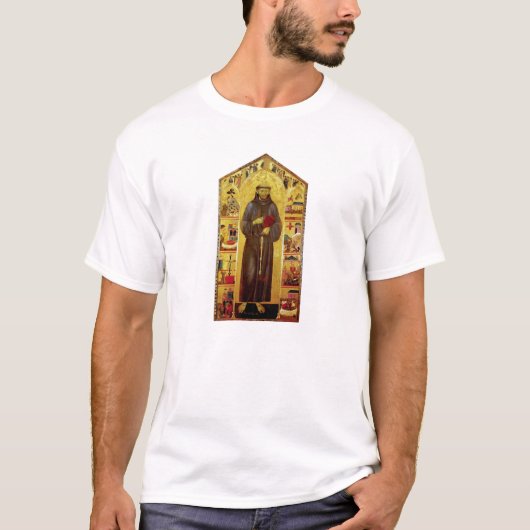 Saint Francis van Assisi Medieval Iconography T-shirt (Voorkant)