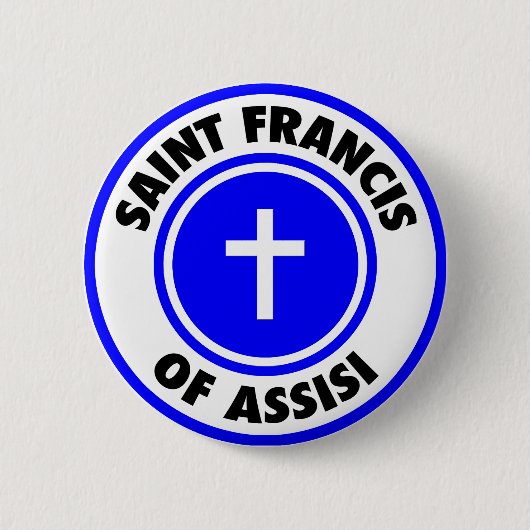 Saint Francis van Assisi Ronde Button 5,7 Cm (Voorkant)