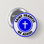 Saint Francis van Assisi Ronde Button 5,7 Cm (Voorkant /achterkant)