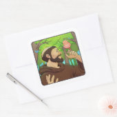 Saint Francis van Assisi Vierkante Sticker (Envelop)