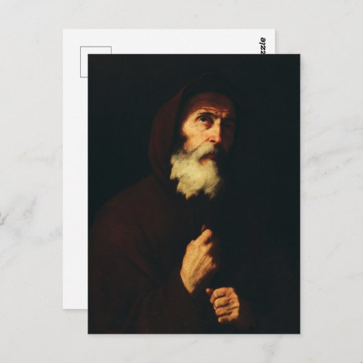 Saint Francis van Paola Briefkaart (Voorkant / Achterkant)