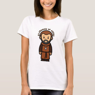 Saint François d'Assise T-shirt catholique pour fe