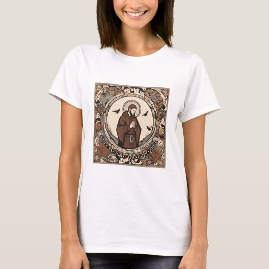 Saint François d'Assise T-shirt pour femmes chréti (Devant)