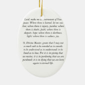 Saint François Ornement avec prière (Dos)