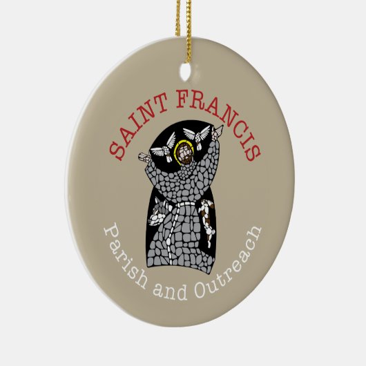 Saint François Rond Ornement de Noël (Droite)