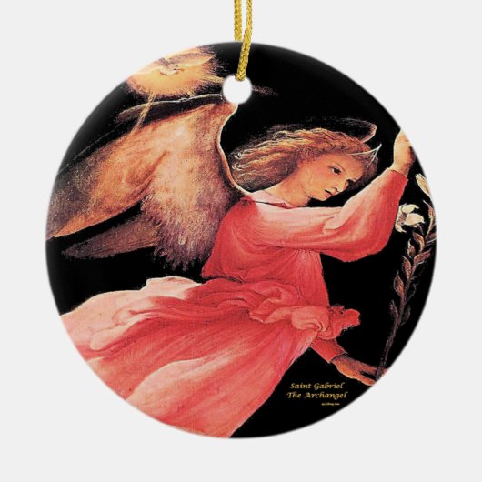 Saint Gabriel de Archangel Keramisch Ornament (Voorkant)