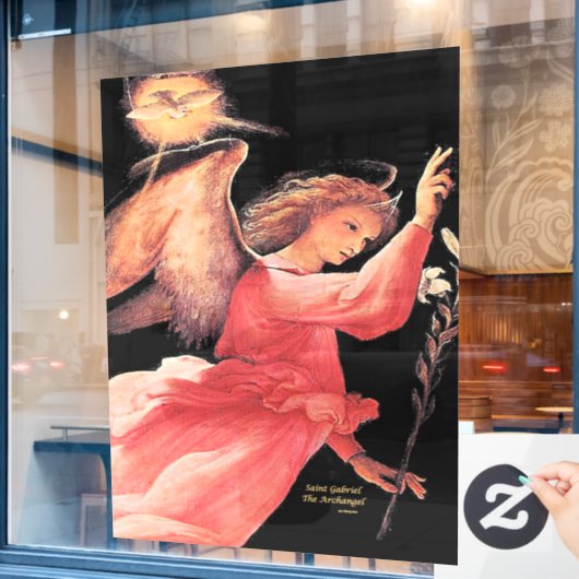 Saint Gabriel de Archangel Raamsticker (Cafe Raam)