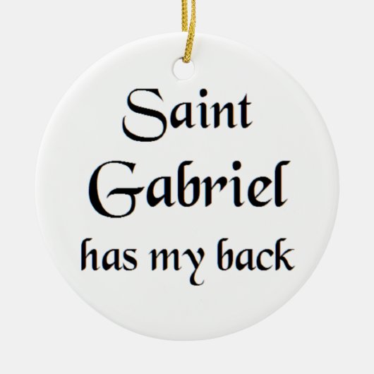 saint gabriel keramisch ornament (Voorkant)
