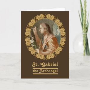 Saint Gabriel l'Archange (M11) Carte de vœux vierg