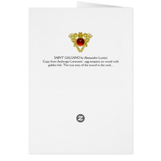 SAINT GALGANO / LÉGENDE DE L'ÉPÉE DANS LE ROCHER (Dos)