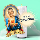 Saint Gavin Newsom Gebedskaars Sticker
