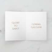 Saint Gemma Galgani Feestdagen Kaart (Binnen)