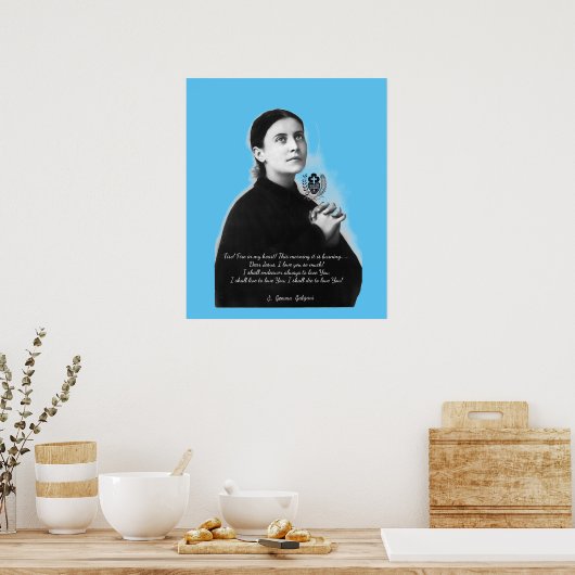 SAINT GEMMA GALGANI POSTER (Cuisine)