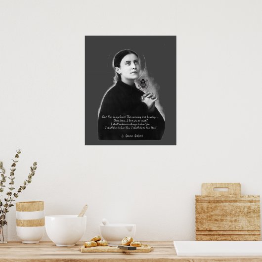 SAINT GEMMA GALGANI POSTER (Cuisine)