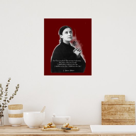 SAINT GEMMA GALGANI POSTER (Cuisine)