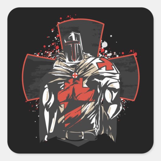 Saint George Cross Vierkante Sticker (Voorkant)