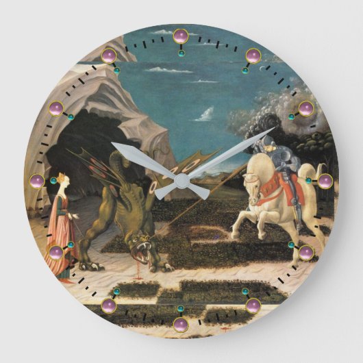 SAINT GEORGE, DRAGON EN PRINCIPE GROTE KLOK (Voorkant)