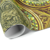 SAINT GEORGE, DRAGON /MADONNA EN KINDERrode Ruby Cadeaupapier (Rol Hoek)