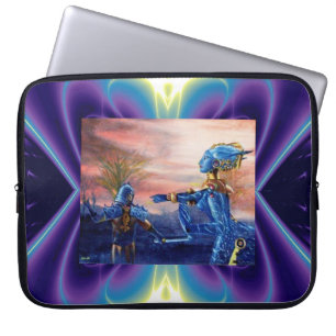 SAINT GEORGE EN ALIEN DRAGON LAPTOP SLEEVE