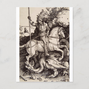 Saint George en de draak - Durer Briefkaart