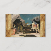 SAINT GEORGE EN DE DRAGON, bruin, blauw zwart Visitekaartje (Achterkant)