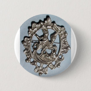 SAINT GEORGE EN DE DRAGON RONDE BUTTON 5,7 CM