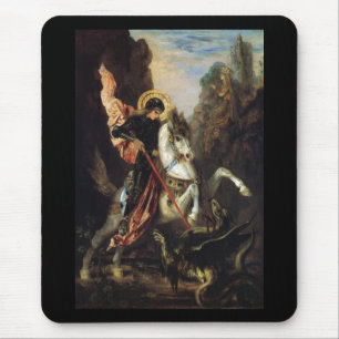 Saint George en Dragon Gustave Moreau Fine Art Muismat