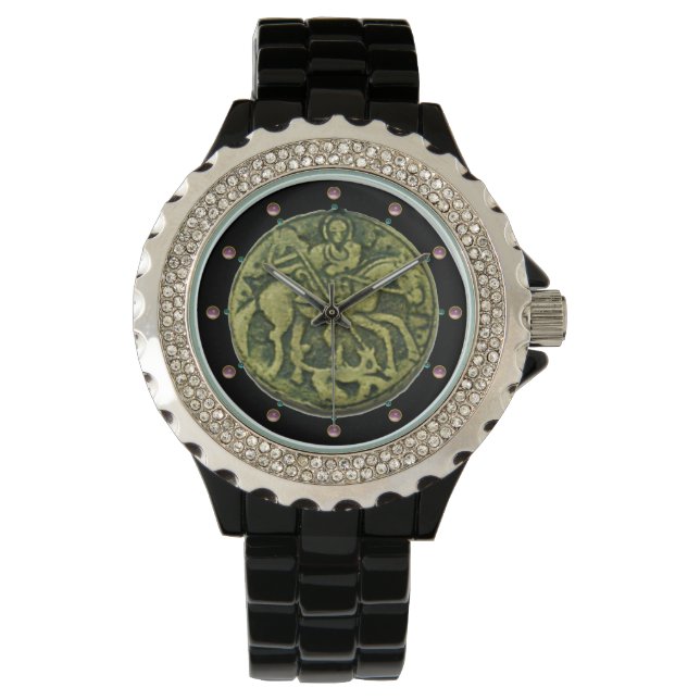 SAINT GEORGE EN DRAGON MEDALLION HORLOGE (Voorkant)