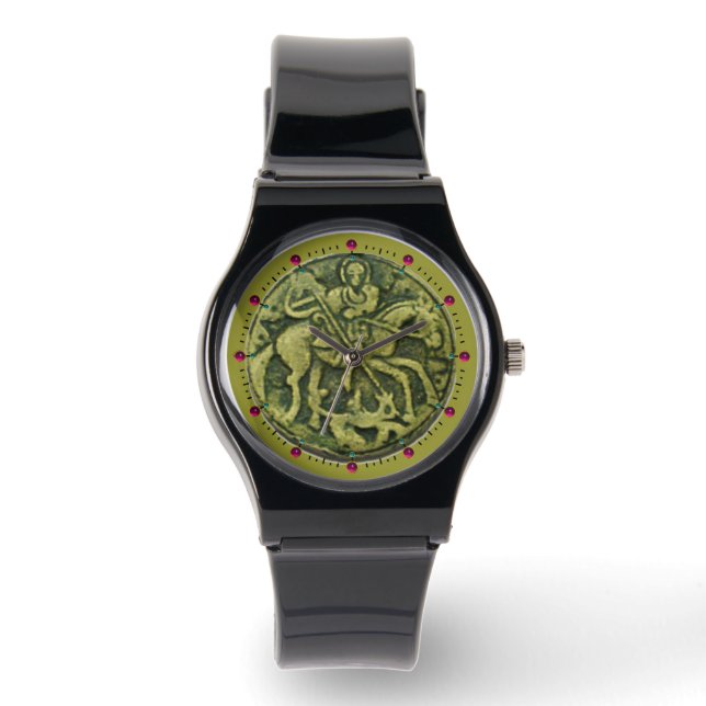 SAINT GEORGE EN DRAGON MEDALLION HORLOGE (Voorkant)
