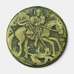 SAINT GEORGE EN DRAGON MEDALLION MAGNEET