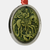 SAINT GEORGE EN DRAGON MEDALLION METALEN ORNAMENT (Rechts)