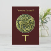 SAINT GEORGE EN DRAGON MEDALLION MONOGRAM, bruin Kaart (Staand voorkant)