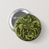 SAINT GEORGE EN DRAGON MEDALLION RONDE BUTTON 5,7 CM (Voorkant /achterkant)