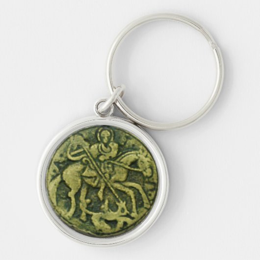 SAINT GEORGE EN DRAGON MEDALLION SLEUTELHANGER (Voorkant)