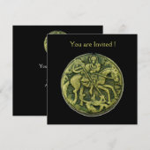 SAINT GEORGE EN DRAGON MEDALLION, zwart Kaart (Voorkant / Achterkant)