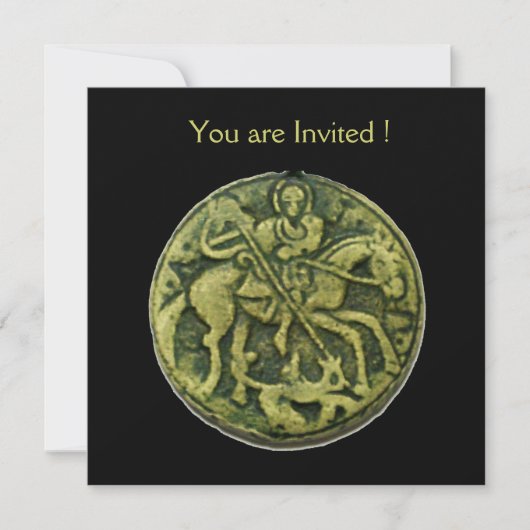 SAINT GEORGE EN DRAGON MEDALLION, zwart Kaart (Voorkant)